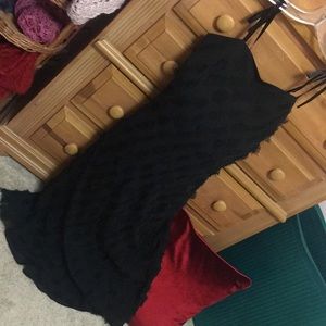 Anne Klein black silk dress